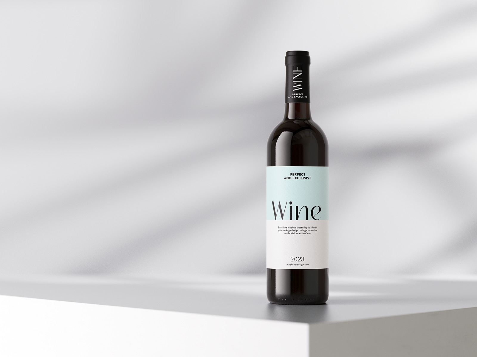 Wine bottle standing